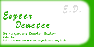 eszter demeter business card